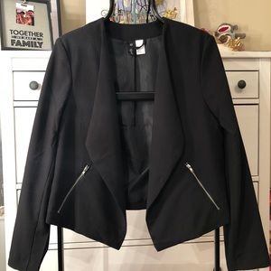 Black blazer with zippers